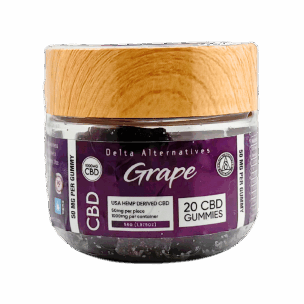 Grape CBD Gummies, Lava Hemp USA, Delta Alternatives