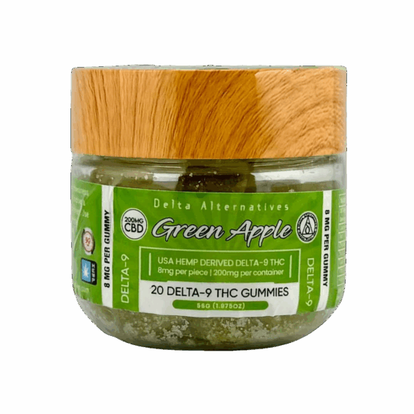 Delta-9 Green Apple Gummies, Delta Alternatives, Lava Hemp USA