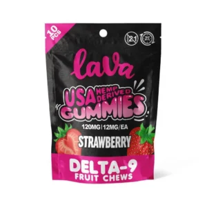 Lava Delta-9 Gummies: Strawberry [120mg]