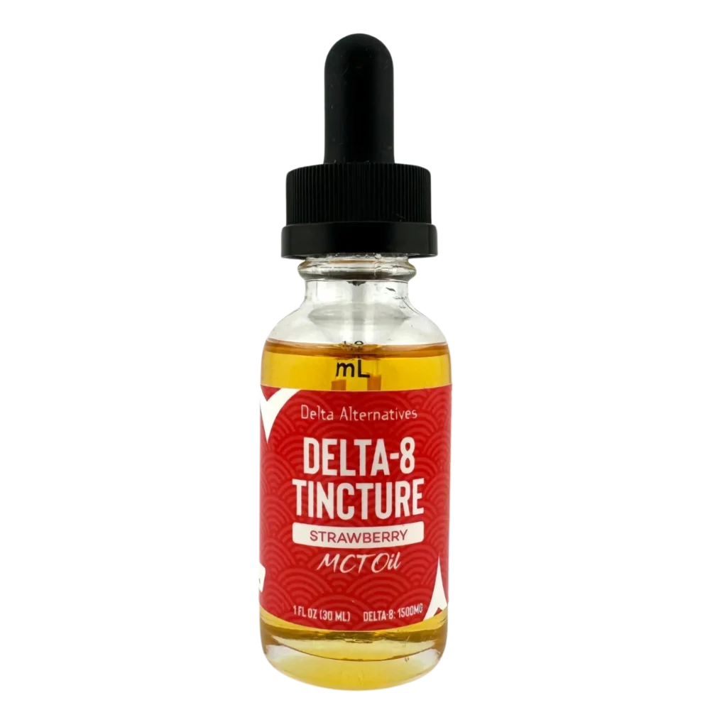 Delta-8 Tincture: Strawberry MCT Oil - 1500mg