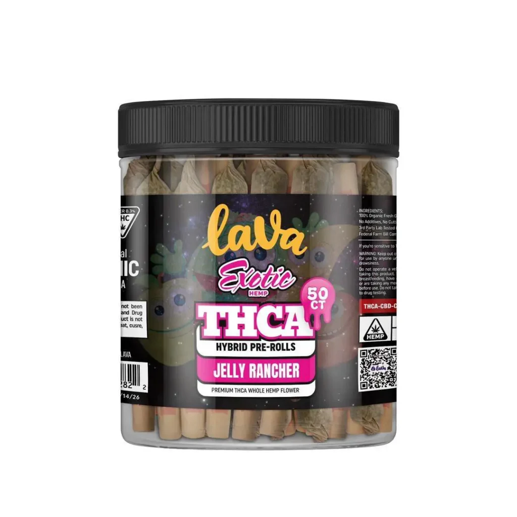Jelly Rancher - THCA Hybrid Pre-Rolls 1 Jar - Lava Exotic Hemp 50ct
